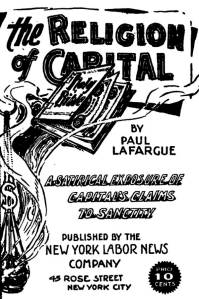 Cover of Religion of Capital, by Paul Lafargue (1916)